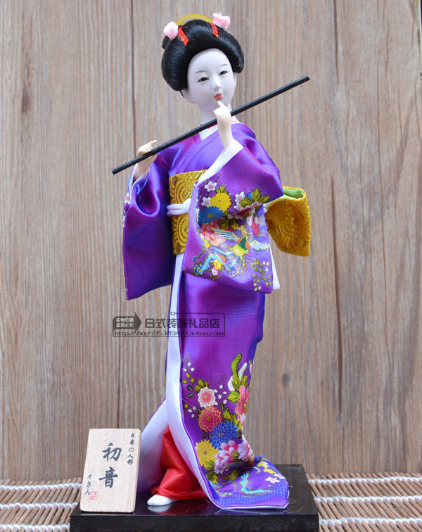 邮艺妓日本人偶人形娃娃 娟人和服娃娃日式桌