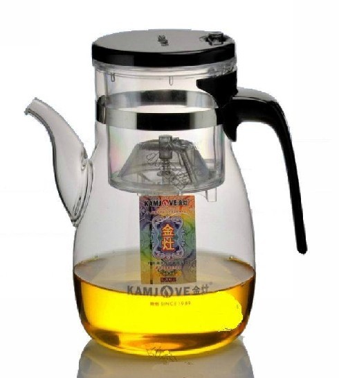 金灶茶具K-07玻璃泡茶壶 弹压式茶具 飘逸杯茶