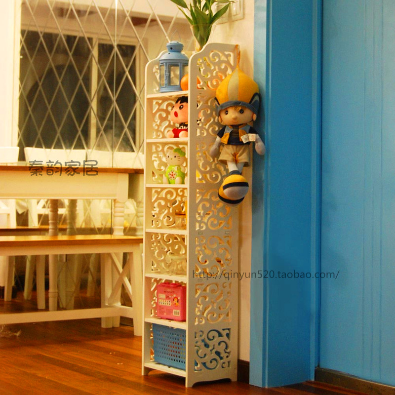 宜家镂空玩具收纳架子书架置物架层架木塑板架